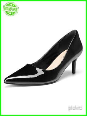 Pointed Toe Stiletto Heel Dress Pumps with Latex Footbed for Work Wedding